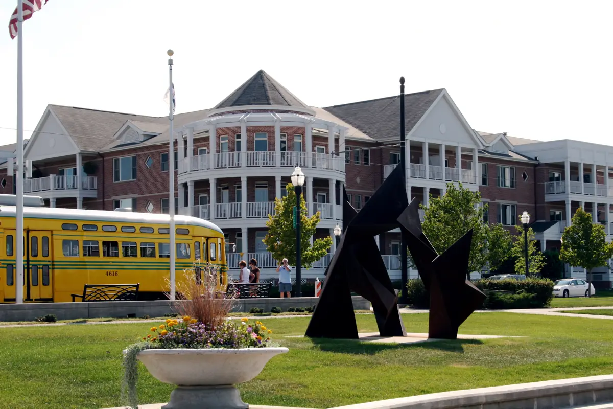Streetcar at HarborPark in Kenosha, Wisconsin