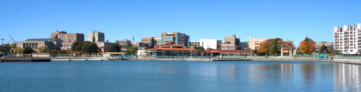 Racine skyline from the harbor
